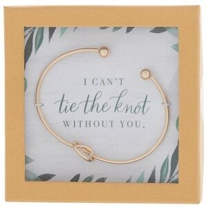 bridesmaid proposal or thank-you “cant tie the knot” bracelet